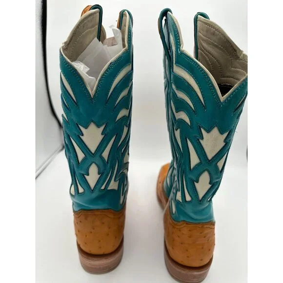 Women’s Caboots Custom Made Wide Calf Cowboy Boots Size 10